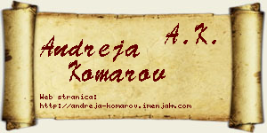 Andreja Komarov vizit kartica